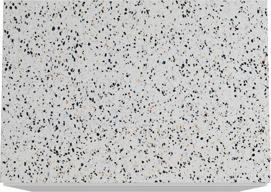 Storke Edge staand badmeubel 75 x 52 cm hoogglans wit met Tavola enkel wastafelblad in mat wit/zwart terrazzo