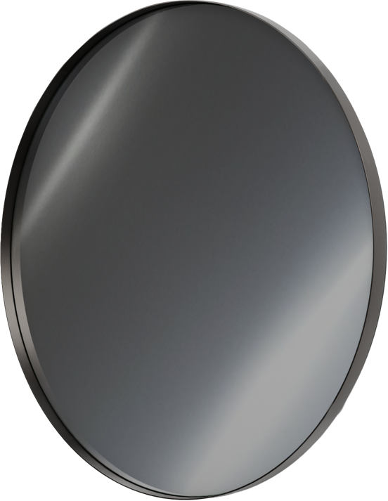 Balmani Giro Round rond badkamerspiegel Brushed GunMetal Ø 90 cm