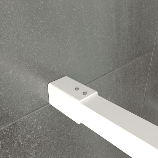 Balmani Modular inloopdouche 80 x 200 cm barcode wit glas mat wit profiel