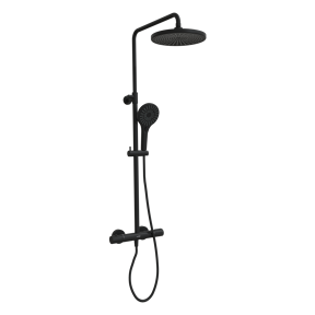 Blaufoss Onos 250 thermostatische kraan regendoucheset mat zwart