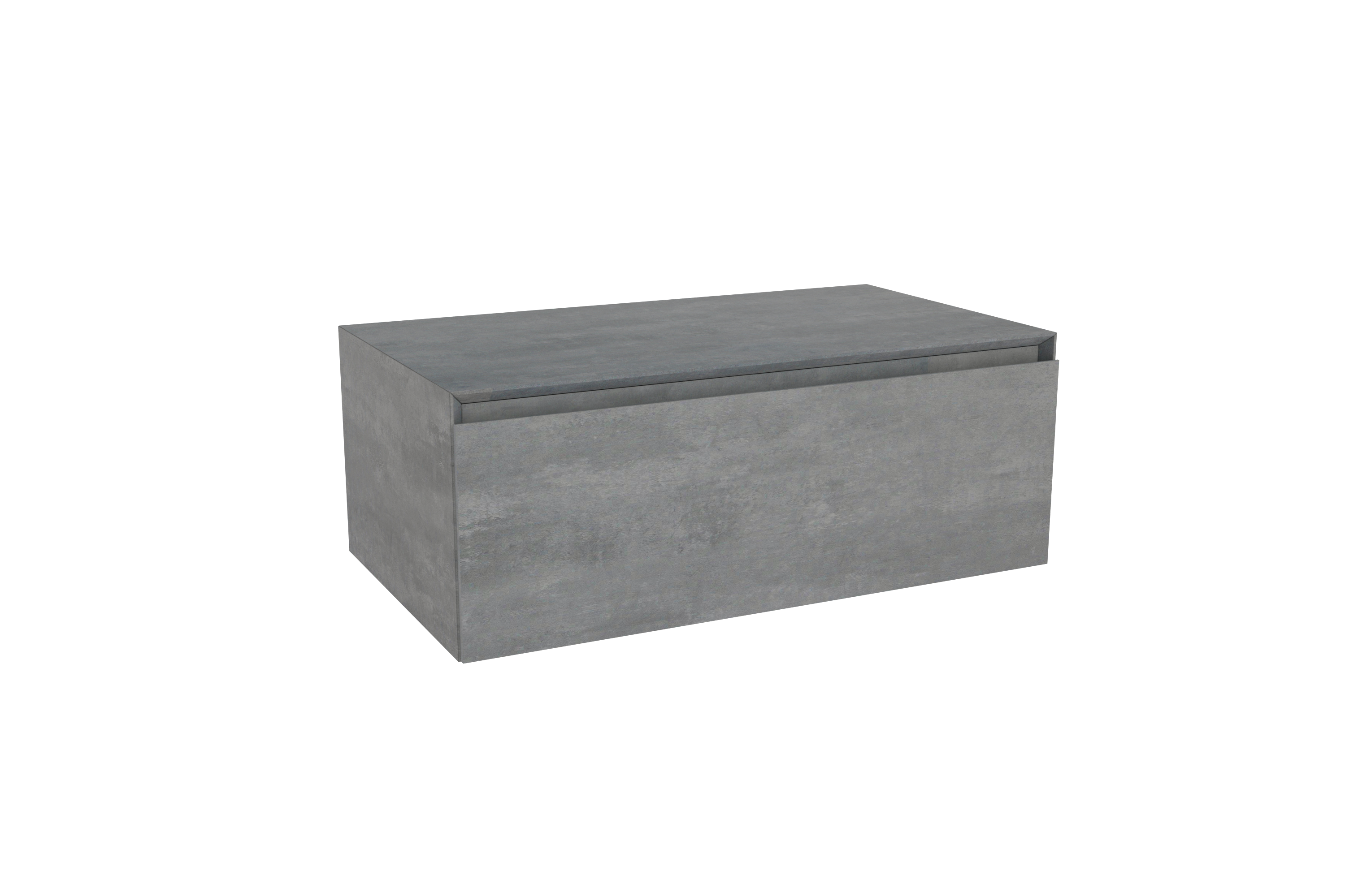 Storke Edge Modulo zwevende wastafelonderkast 85 x 48 cm beton donkergrijs 1 lade