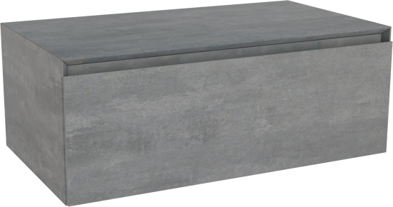 Storke Edge Modulo zwevende wastafelonderkast 85 x 48 cm beton donkergrijs 1 lade