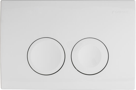 Geberit Delta 21 bedieningspaneel hoogglans wit voor Geberit Duofix inbouwreservoir