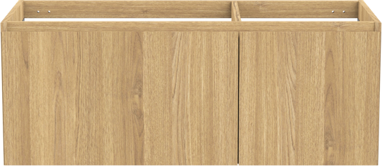 Balmani Idra zwevende wastafelonderkast 120 x 55 cm asymmetrisch links fineer naturel eiken 4 lades
