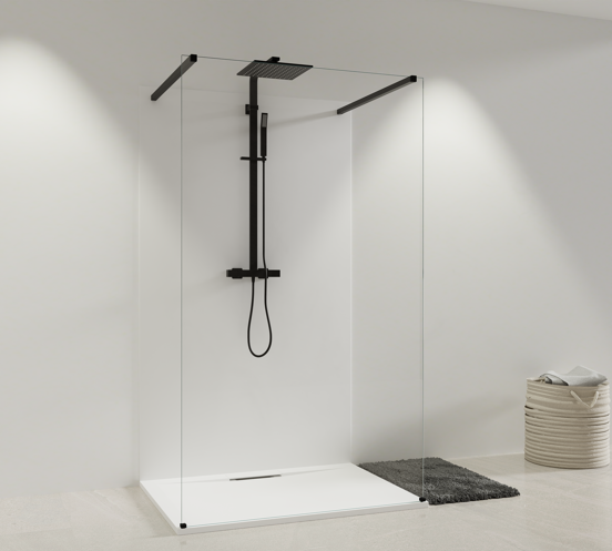Balmani Dolce Duschwanne: 120 x 90 cm, Solid Surface, Weiß matt