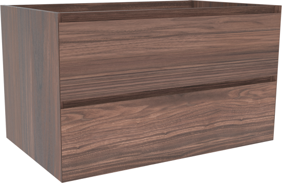 Balmani Mitra meuble sous-lavabo suspendu 90 x 55 cm placage noyer 2 tiroirs