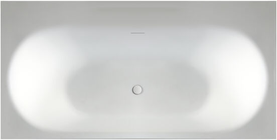 Balmani Rallanta Cresta baignoire îlot rectangulaire 180 x 90 cm Solid Surface blanc mat