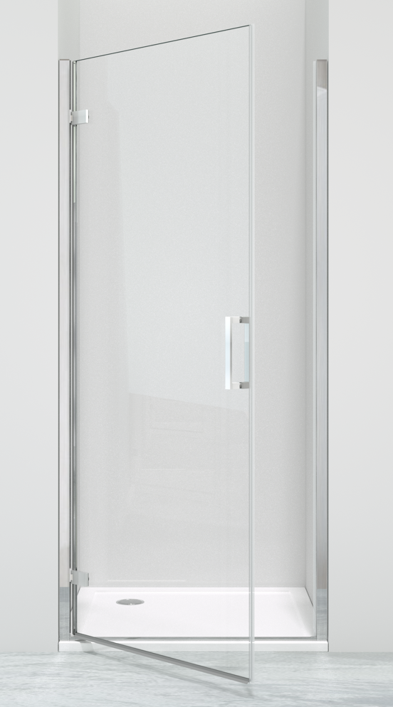 Luca Varess Nona douche draaideur 95 x 200 cm helder glas glans chroom profiel