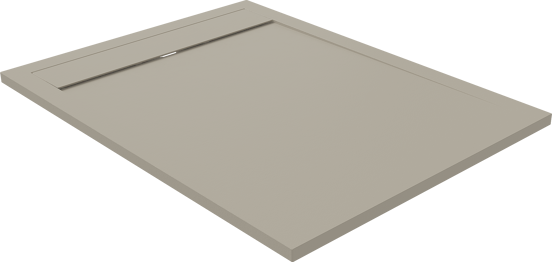 Luca Varess Dandy receveur de douche 120 x 90 cm marbre composite Soie grise mat structure rock