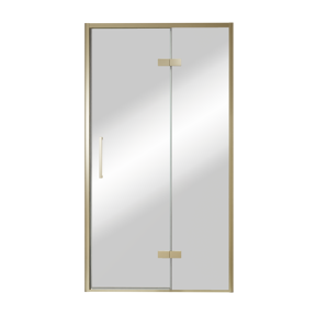 Balmani Senses Design porte pivotante à droite 120 cm x 210 cm verre Miroir Reflex, Profil Brushed Champagne Gold