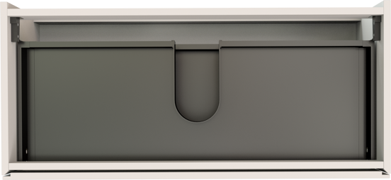 Storke Edge hängender Waschbeckenunterschrank: 100 x 46 cm, Weiß matt, 2 Schubladen