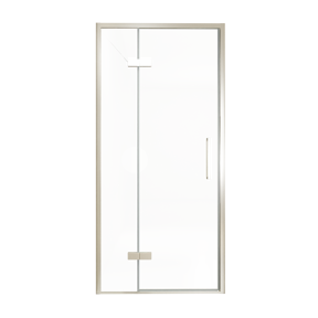 Balmani Senses Design douche draaideur links 100 cm x 210 cm Helder glas, Brushed CoolMetal profielen