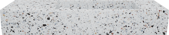 Balmani Mood Handwaschbecken: 65 x 20 cm, Bianco Nero Terrazzo