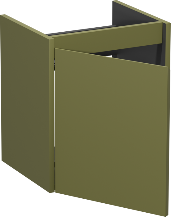 Storke Seda meuble sous-lavabo suspendu 45 x 35 cm vert olive porte