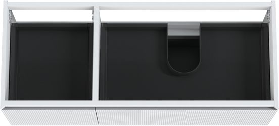 Balmani Fila meuble sous-vasque suspendu 135 x 55 cm asymétrique à droite blanc mat 4 tiroirs