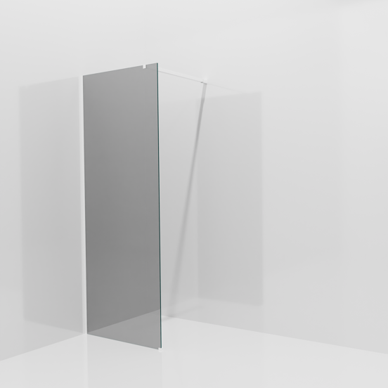 Balmani Modular Walk-In Dusche: 80 x 200 cm, Reflex-Spiegelglas, inklusive Coating, Profil Weiß matt