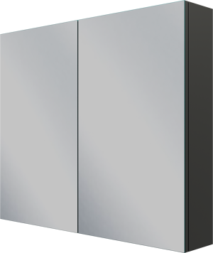 Linie Montro armoire de toilette 90 x 75 cm noir mat