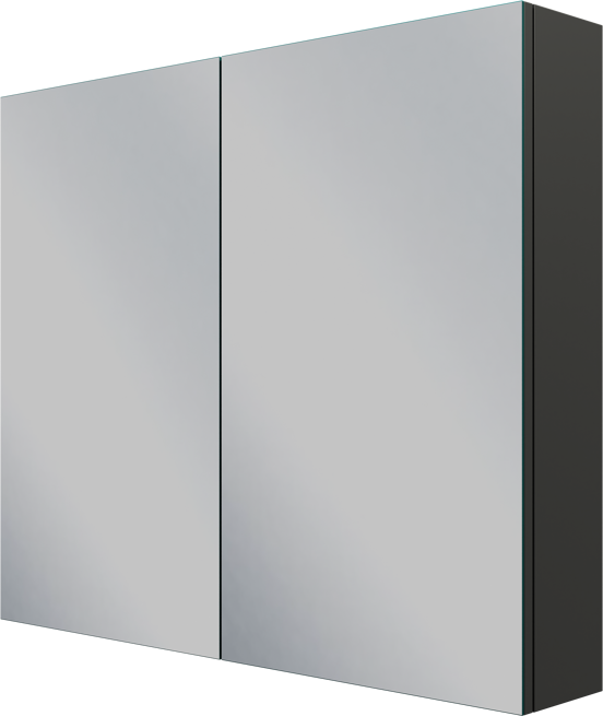 Linie Montro armoire de toilette 90 x 75 cm noir mat
