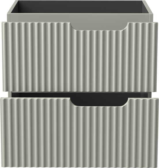 Linie Ribbo zwevende wastafelonderkast 60 x 46 cm greige 2 lades