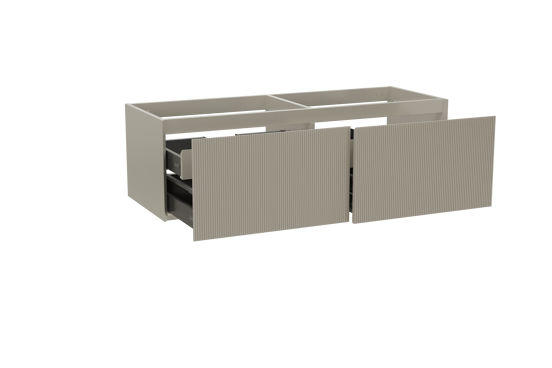 Balmani Fila zwevende wastafelonderkast 150 x 55 cm steengrijs 4 lades