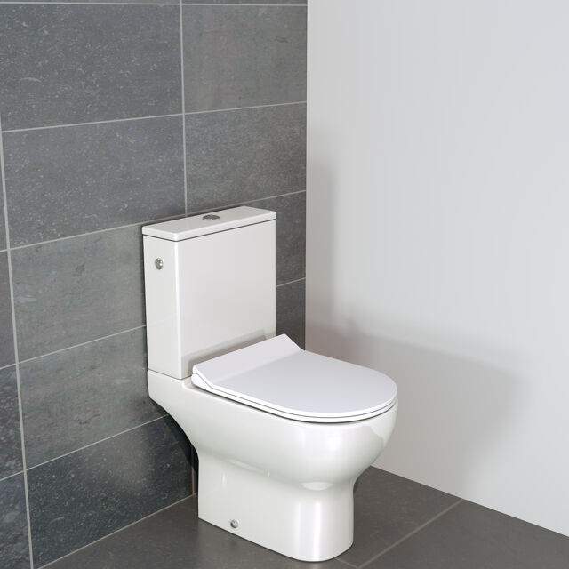 Mogelijk kalf Top Linie Aviso Wit Staand toilet met spoelrand - | X²O Badkamers
