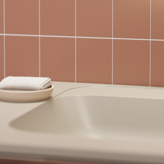 Balmani Tablo Strada plan simple top solid soie grise matte 90 x 55 cm