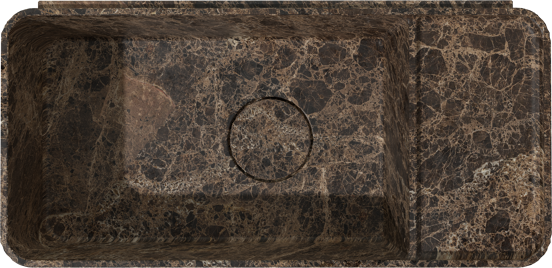 Balmani Riva lave-mains 45 x 22 cm marbre Dark Emperador
