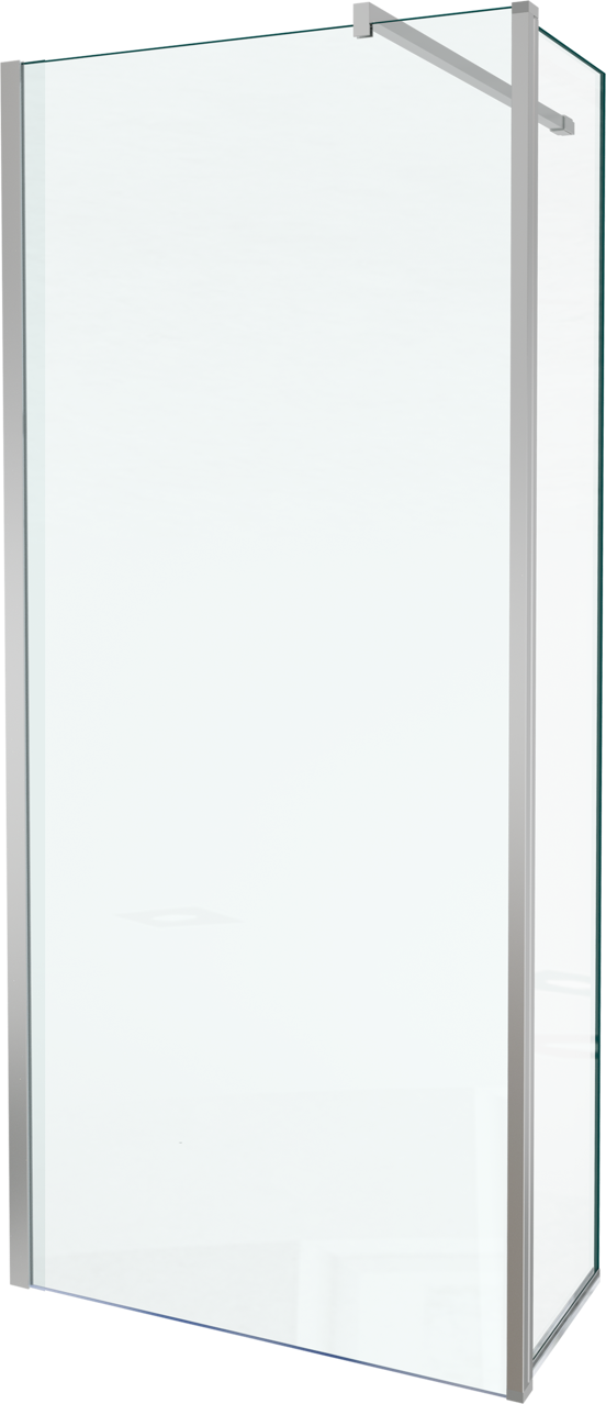 Balmani Move Walk-In Dusche: Bewegliche Seitenwand, 90 x 200 cm, Klarglas, Chromprofil