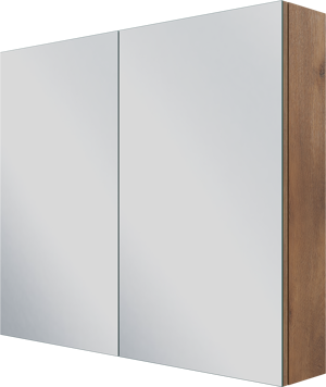Linie Montro armoire de toilette 90 x 75 cm chêne brun
