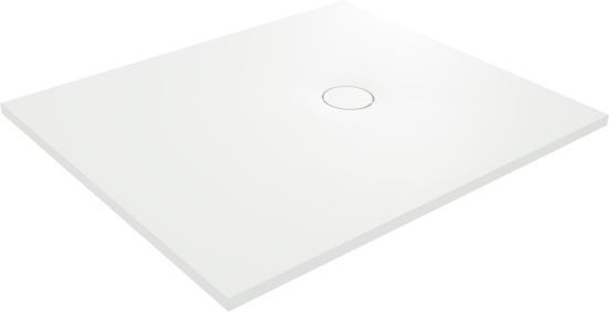 Balmani Lago Duschwanne: 120 x 100 cm, Solid Surface, Weiß matt
