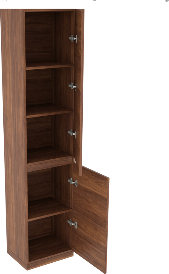 Balmani Lucida stehender Hochschrank rechts, Nussbaum, 45 x 35 x 195 cm