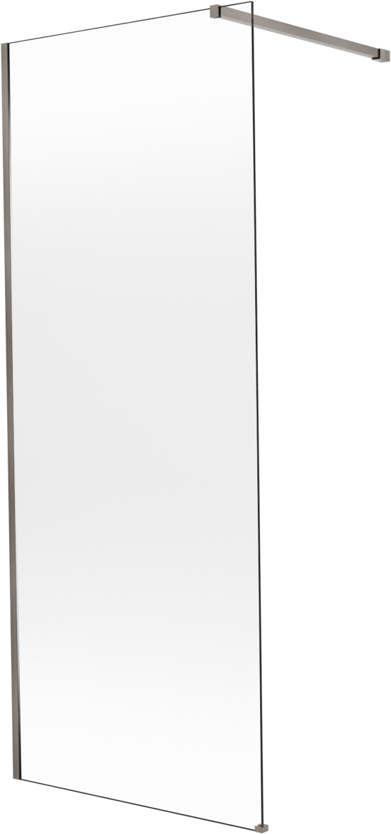 Balmani Modular douche à l'italienne: 90 x 200 cm, Permafrost, avec coating, Profil Brushed GunMetal