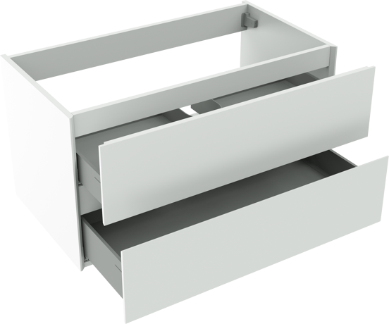 Storke Edge meuble sous-vasque suspendu 95 x 52 cm blanc mat 2 tiroirs