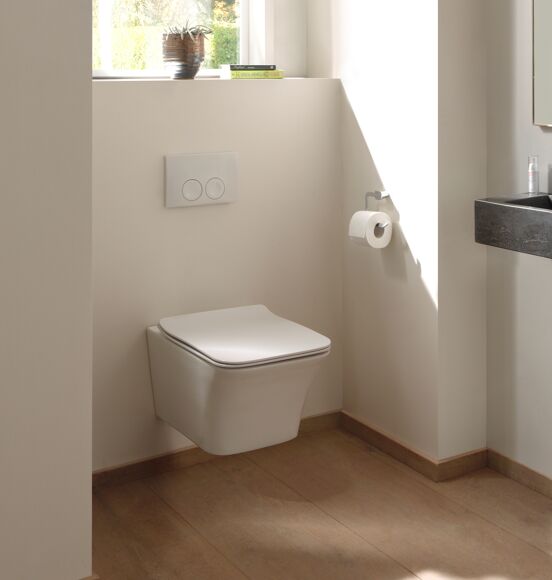 Geberit Delta 21 bedieningspaneel hoogglans wit voor Geberit Duofix inbouwreservoir