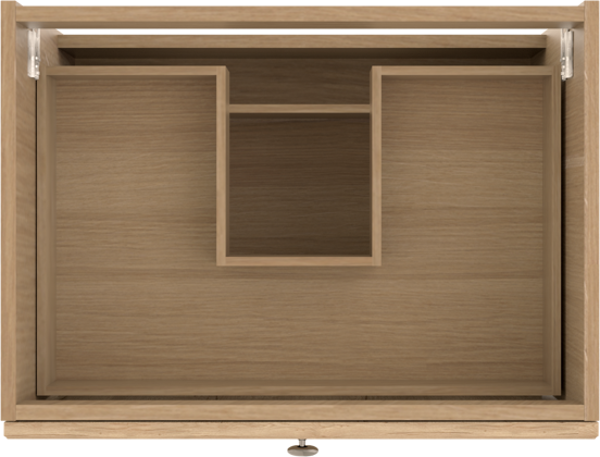 Balmani Lemon meuble sous-vasque suspendu 75 x 55 cm chêne vieilli 2 tiroirs