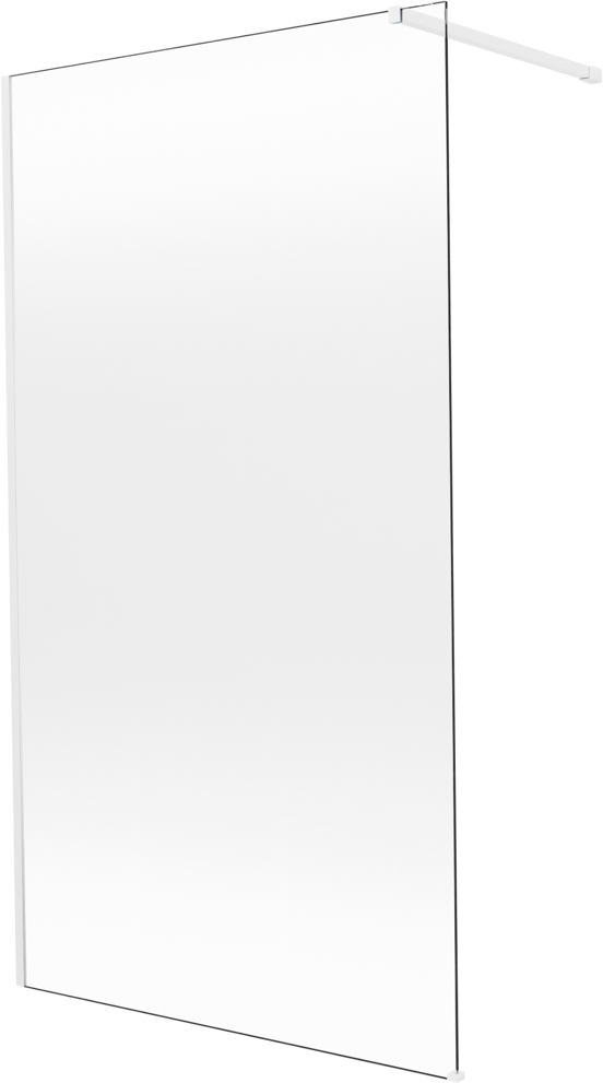 Balmani Modular inloopdouche: 120 x 200 cm, Permafrost met coating, Mat witte profielen