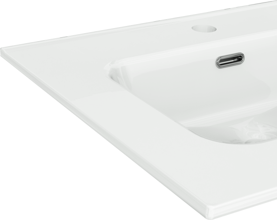 Linie Baro plan simple porcelaine blanc brllant 60 x 46 cm