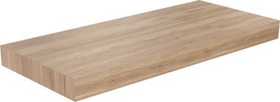 Storke Kada Einzel- oder Doppelwaschtischplatte, Teak rustikal, hpl 120 x 52 cm
