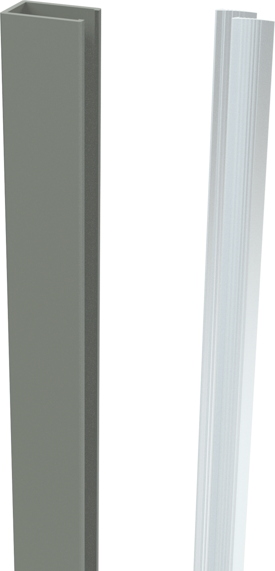 Balmani Modular Wandprofil 2,3 x 200 cm Stein Grau