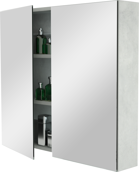Storke Reflecta spiegelkast 85 x 75 cm beton zilvergrijs