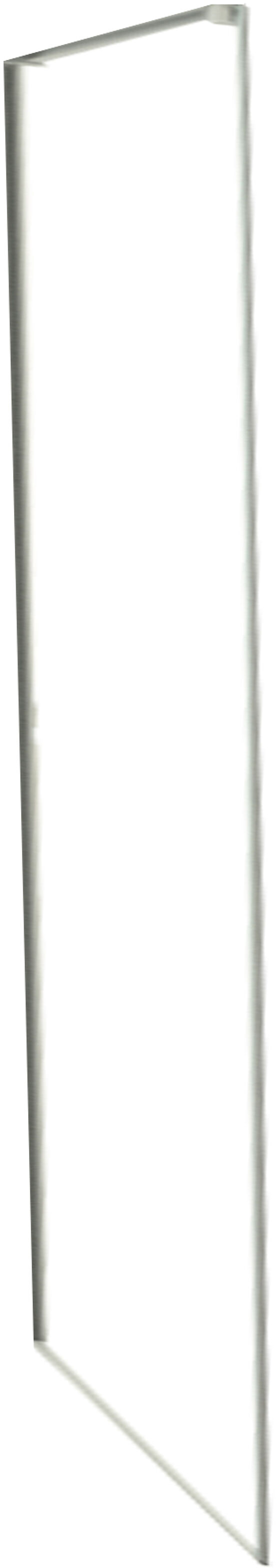 Luca Varess Stilus paroi de douche avec porte pivotante droite et 2 parois latéraux fixes 120 x 90 cm verre transparent profil chrome brillant - panneau latéral