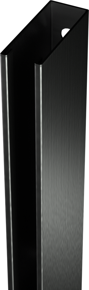 Balmani Modular Wandprofil, 3 x 200 cm, Brushed Gunmetal