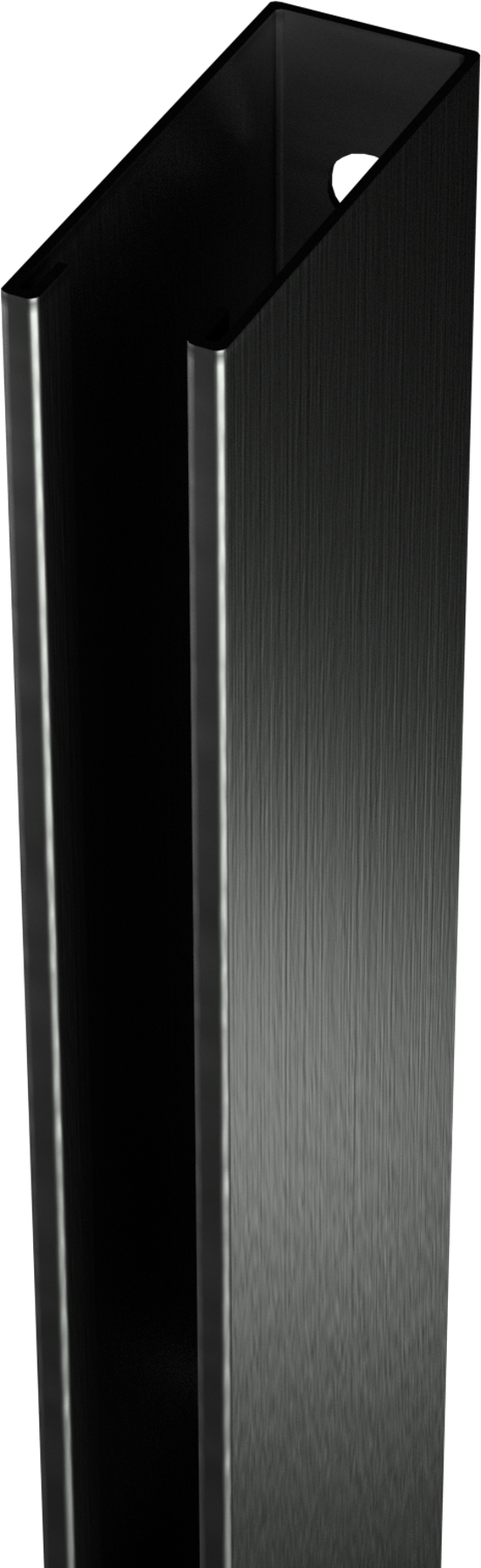 Balmani Modular inloopdouche 140 x 200 cm helder glas Brushed GunMetal profiel