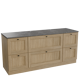 Balmani Lemon badkamermeubel met Stretto wastafelblad voor waskom(men)