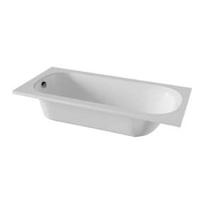 Linie Tessa baignoire encastrable simple 180 x 80 cm acrylique blanc brillant