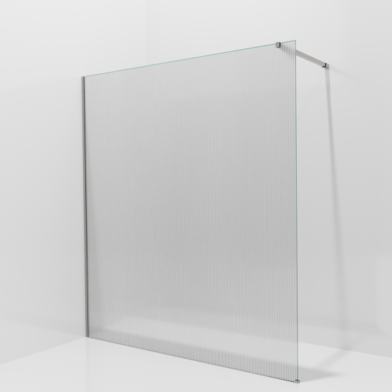 Balmani Modular douche à l'italienne: 180 x 200 cm, Ribs, avec coating, Profil Brushed Inox