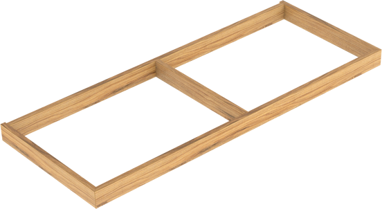 Balmani Lucida Sockel für Bad-Unterschrank, Teak, 120 x 55 cm