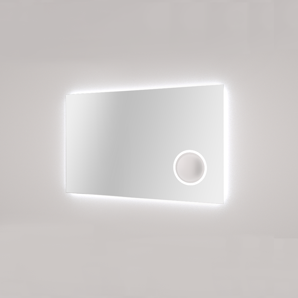 Balmani Giro rechthoekig badkamerspiegel 120 x 70 cm met spiegelverlichting en -verwarming