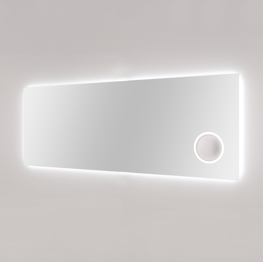 Balmani Giro rechthoekig badkamerspiegel 180 x 70 cm met spiegelverlichting en -verwarming