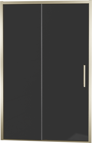 Balmani Senses Design porte coulissante réversible 120 cm x 210 cm verre fumé, Profil Brushed Champagne Gold